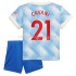 Fotbollströja Manchester United Edinson Cavani 21 Barn Bortaställ 2021-2022 Kort ärm