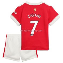 Fotbollströja Manchester United Edinson Cavani 7 Barn Hemmaställ 2021-2022 Kort ärm