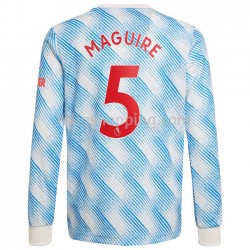 Fotbollströja Manchester United Harry Maguire 5 Bortaställ 2021-2022 Lång ärm