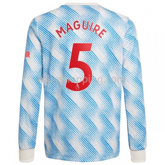 Fotbollströja Manchester United Harry Maguire 5 Bortaställ 2021-2022 Lång ärm