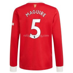 Fotbollströja Manchester United Harry Maguire 5 Hemmaställ 2021-2022 Lång ärm