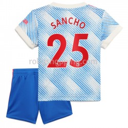 Fotbollströja Manchester United Jadon Sancho 25 Barn Bortaställ 2021-2022 Kort ärm