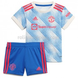 Fotbollströja Manchester United Barn Bortaställ 2021-2022 Kort ärm