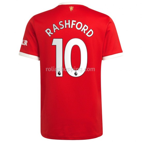 Fotbollströja Manchester United Marcus Rashford 10 Hemmaställ 2021-2022 Kort ärm