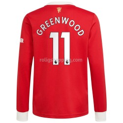Fotbollströja Manchester United Mason Greenwood 11 Hemmaställ 2021-2022 Lång ärm