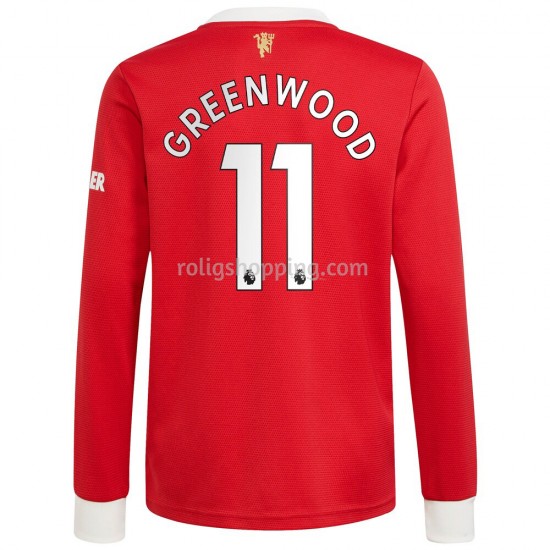Fotbollströja Manchester United Mason Greenwood 11 Hemmaställ 2021-2022 Lång ärm