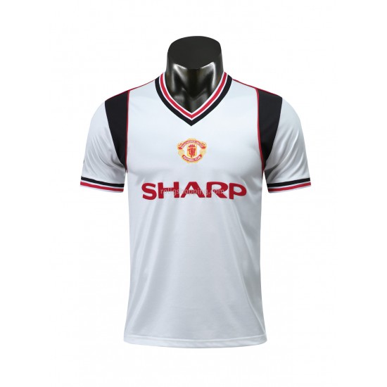 Fotbollströja Manchester United Retro Bortaställ 1985 Kort ärm