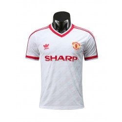 Fotbollströja Manchester United Retro Bortaställ 1986 Kort ärm