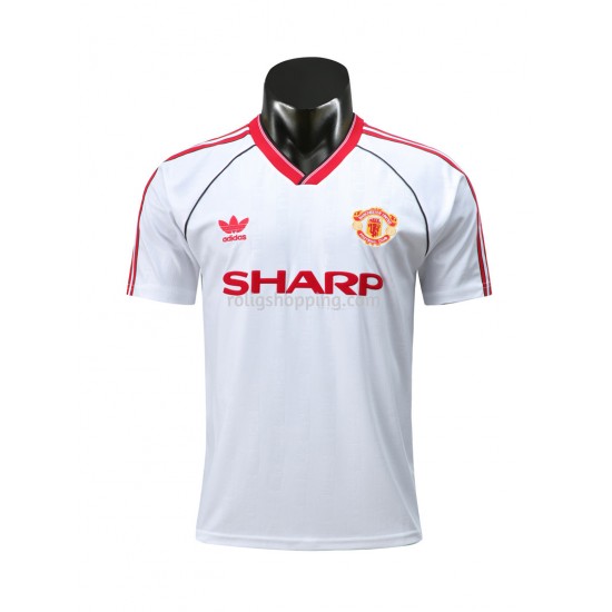 Fotbollströja Manchester United Retro Bortaställ 1988 Kort ärm