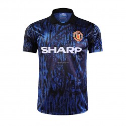 Fotbollströja Manchester United Retro Bortaställ 1993 Kort ärm