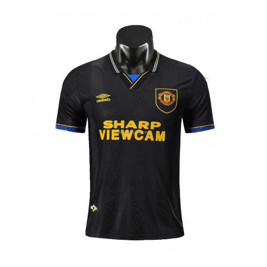 Fotbollströja Manchester United Retro Bortaställ 1994 Kort ärm