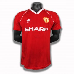 Fotbollströja Manchester United Retro Hemmaställ 1988 Kort ärm
