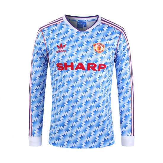 Fotbollströja Manchester United Retro Hemmaställ 1992 Lång ärm