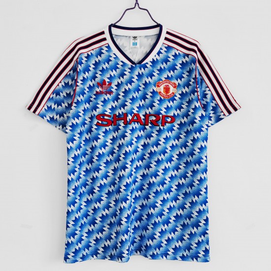 Fotbollströja Manchester United Retro Hemmaställ 1992 Kort ärm
