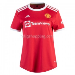 Fotbollströja Manchester United Kvinnor Hemmaställ 2021-2022 Kort ärm