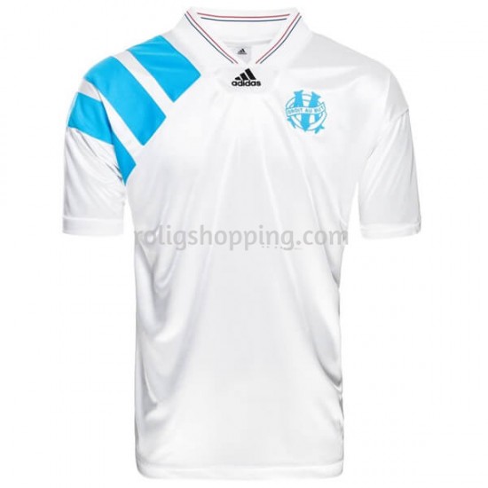 Fotbollströja Olympique de Marseille Hemmaställ 1993 Kort ärm