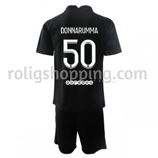 Fotbollströja Paris Saint-Germain Målvakt Gianluigi Donnarumma 50 Barn Bortaställ 2021-2022 Kort ärm