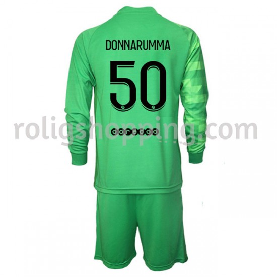 Fotbollströja Paris Saint-Germain Målvakt Gianluigi Donnarumma 50 Barn Tredjeställ 2021-2022 Lång ärm
