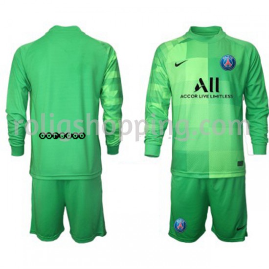 Fotbollströja Paris Saint-Germain Målvakt Barn Tredjeställ 2021-2022 Lång ärm