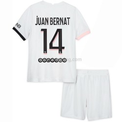 Fotbollströja Paris Saint-Germain Juan Bernat 14 Barn Bortaställ 2021-2022 Kort ärm