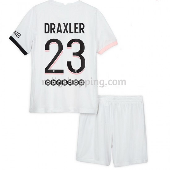 Fotbollströja Paris Saint-Germain Julian Draxler 23 Barn Bortaställ 2021-2022 Kort ärm