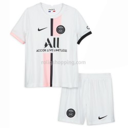 Fotbollströja Paris Saint-Germain Barn Bortaställ 2021-2022 Kort ärm
