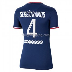 Fotbollströja Paris Saint-Germain Sergio Ramos 4 Kvinnor Hemmaställ 2021-2022 Kort ärm