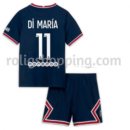Fotbollströja Paris Saint-Germain Angel Di Maria 11 Barn Hemmaställ 2021-2022 Kort ärm