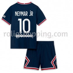 Fotbollströja Paris Saint-Germain Neymar Jr 10 Barn Hemmaställ 2021-2022 Kort ärm