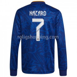 Fotbollströja Real Madrid Eden Hazard 7 Bortaställ 2021-2022 Lång ärm