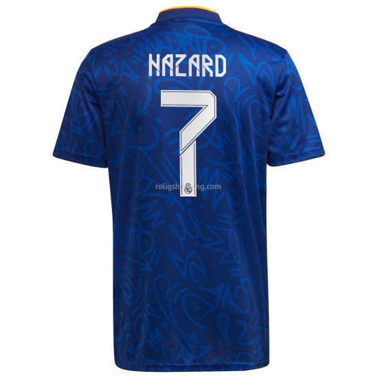 Fotbollströja Real Madrid Eden Hazard 7 Bortaställ 2021-2022 Kort ärm