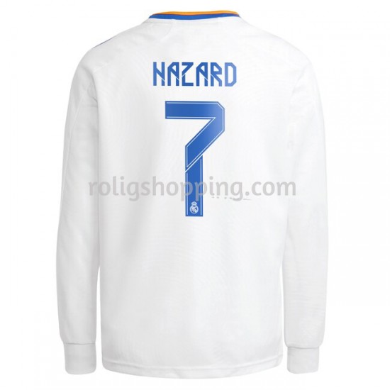 Fotbollströja Real Madrid Eden Hazard 7 Hemmaställ 2021-2022 Lång ärm