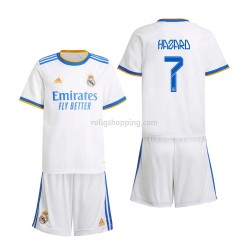 Fotbollströja Real Madrid Eden Hazard 7 Barn Hemmaställ 2021-2022 Kort ärm