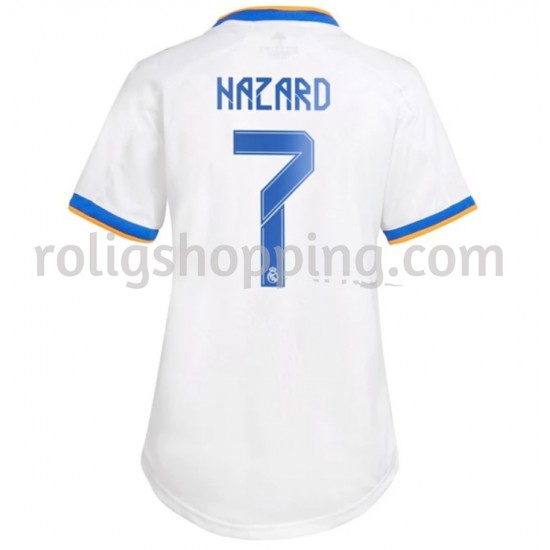 Fotbollströja Real Madrid Eden Hazard 7 Kvinnor Hemmaställ 2021-2022 Kort ärm