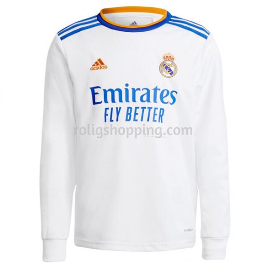Fotbollströja Real Madrid Hemmaställ 2021-2022 Lång ärm