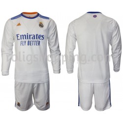 Fotbollströja Real Madrid Barn Hemmaställ 2021-2022 Lång ärm