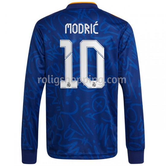 Fotbollströja Real Madrid Luka Modrić 10 Bortaställ 2021-2022 Lång ärm