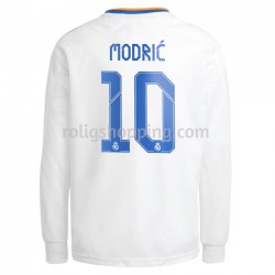 Fotbollströja Real Madrid Luka Modrić 10 Hemmaställ 2021-2022 Lång ärm