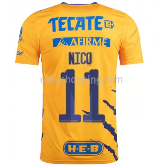 Fotbollströja Tigres UANL Nico Lopez 11 Hemmaställ 2021-2022 Kort ärm