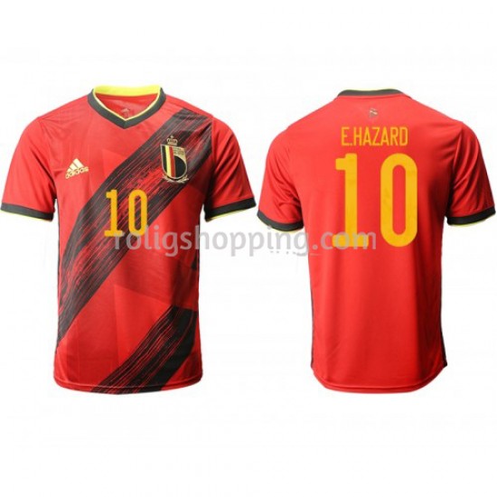 Fotbollströja Belgien E.Hazard 10 Hemmaställ Euro 2020 Kort ärm