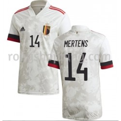 Fotbollströja Belgien Mertens 14 Bortaställ Euro 2020 Kort ärm