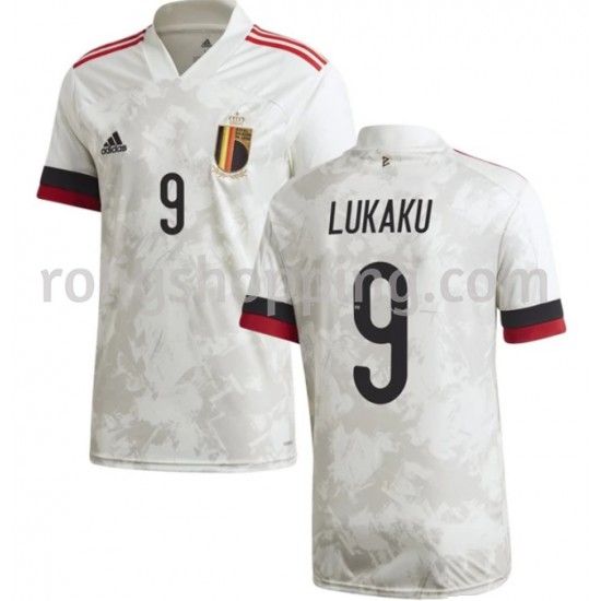 Fotbollströja Belgien Romelu Lukaku 9 Bortaställ Euro 2020 Kort ärm