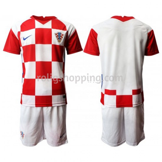 Fotbollströja Kroatien Barn Hemmaställ Euro 2020 Kort ärm