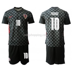 Fotbollströja Kroatien Luka Modrić 10 Barn Bortaställ Euro 2020 Kort ärm