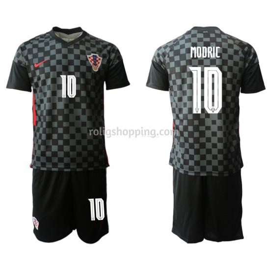 Fotbollströja Kroatien Luka Modrić 10 Barn Bortaställ Euro 2020 Kort ärm