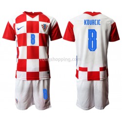 Fotbollströja Kroatien Mateo Kovacic 8 Barn Hemmaställ Euro 2020 Kort ärm
