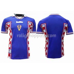 Fotbollströja Kroatien Retro Bortaställ 1998 Kort ärm