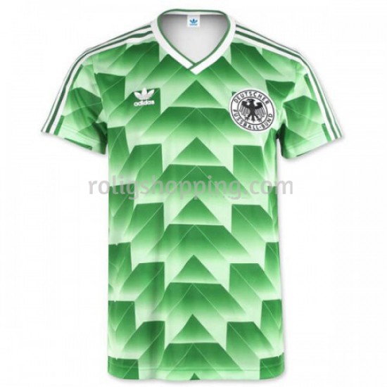 Fotbollströja Tyskland Retro Bortaställ 1990 Kort ärm