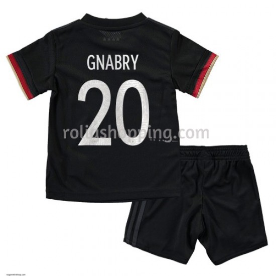 Fotbollströja Tyskland Serge Gnabry 20 Barn Bortaställ Euro 2020 Kort ärm