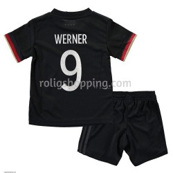 Fotbollströja Tyskland Timo Werner 9 Barn Bortaställ Euro 2020 Kort ärm